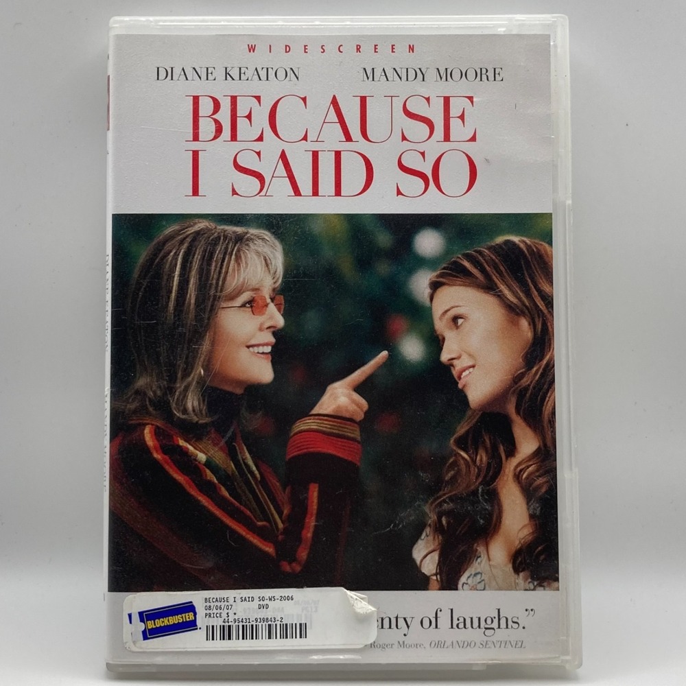Because I Said So DVD Diane Keaton Mandy Moore Widescreen Comedy‎ Romance